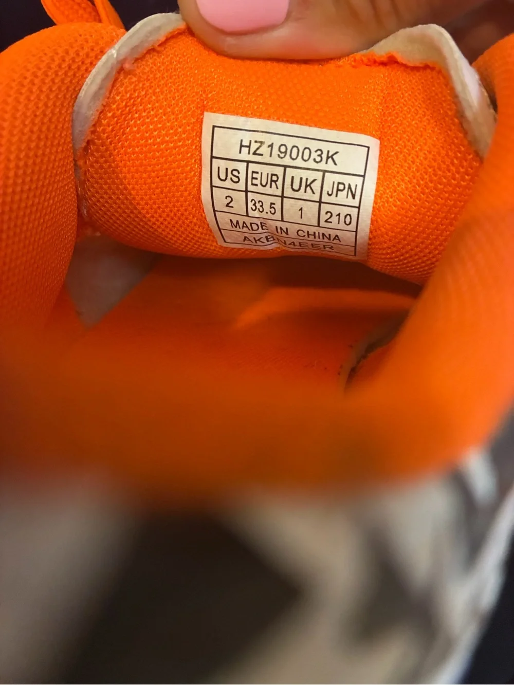 Kids White & Orange Soccer cleats